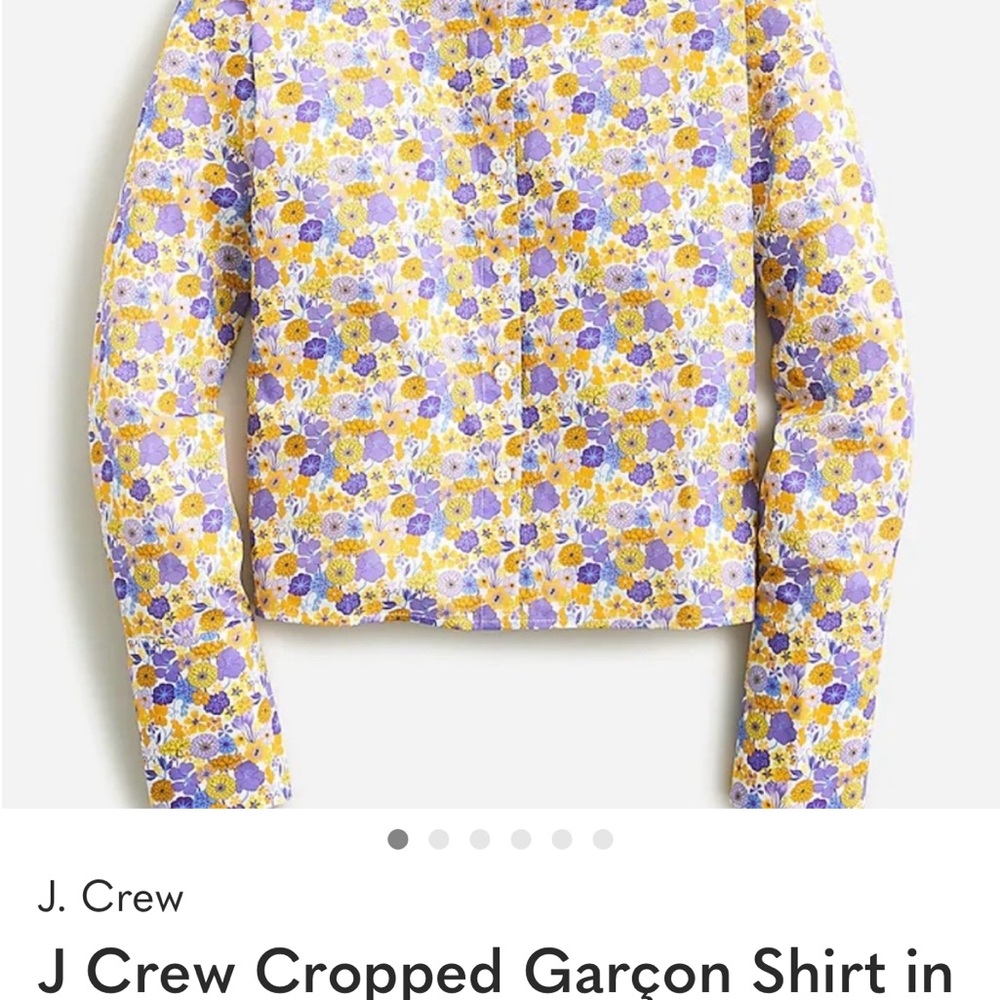 J. Crew - Liberty floral cropped Garçon shirt